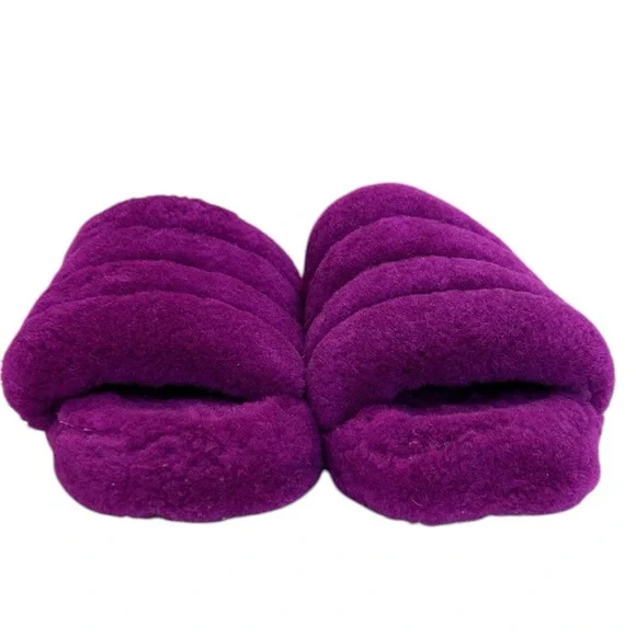 SOLD UGG Fluff Yeah Slide Sheepskin Shearling Slingback Slippers Berrylicious 9 - Picture 5 of 14